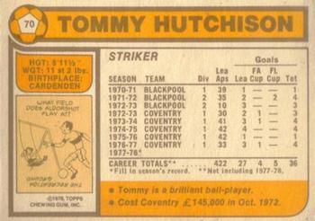 1978-79 Topps #70 Tom Hutchison Back
