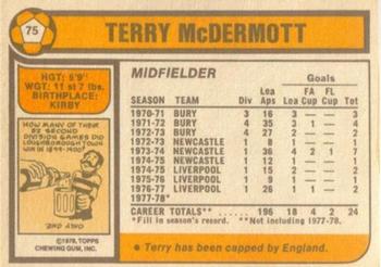 1978-79 Topps #75 Terry McDermott Back