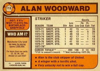 1978-79 Topps #113 Alan Woodward Back