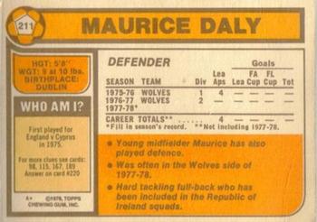 1978-79 Topps #211 Maurice Daly Back