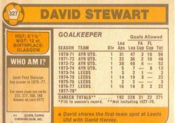 1978-79 Topps #327 David Stewart Back