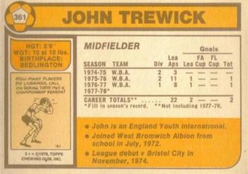 1978-79 Topps #361 John Trewick Back