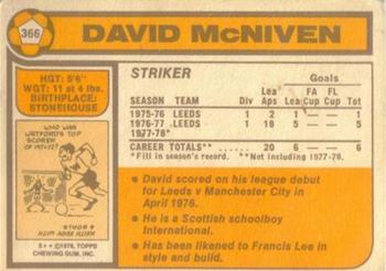 1978-79 Topps #366 David McNiven Back