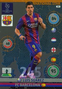 2014-15 Panini Adrenalyn XL UEFA Champions League - International Stars #344 Luis Suarez Front