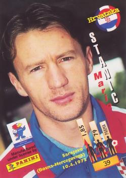 1998 Panini World Cup #39 Mario Stanic Back