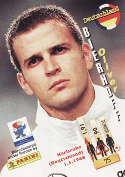 1998 Panini World Cup #75 Oliver Bierhoff Back