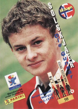 1998 Panini World Cup #98 Ole Gunnar Solskjaer Back