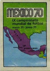 1970 Panini FIFA World Cup Mexico Stickers #NNO Mexican Map Front