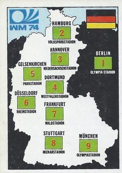 1974 Panini FIFA World Cup Munich Stickers #69 West Germany Harta Front