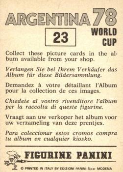 1978 Panini FIFA World Cup Argentina Stickers #23 Poster England 1966 Back