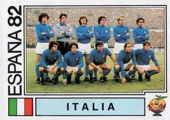 1982 Panini FIFA World Cup Spain Stickers #37 Italia (team) Front