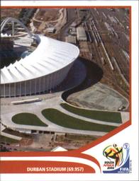 2010 Panini FIFA World Cup Stickers (Black Back) #9 Durban Stadium Front