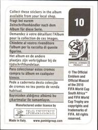 2010 Panini FIFA World Cup Stickers (Black Back) #10 Ellis Park Stadium Back