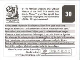 2010 Panini FIFA World Cup Stickers (Black Back) #30 South Africa - Team Back