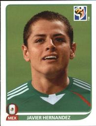 2010 Panini FIFA World Cup Stickers (Black Back) #64 Javier Hernandez Front