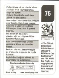 2010 Panini FIFA World Cup Stickers (Black Back) #75 Jorge Fucile Back