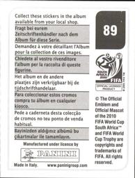 2010 Panini FIFA World Cup Stickers (Black Back) #89 Hugo Lloris Back