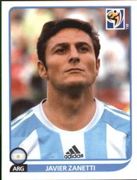 2010 Panini FIFA World Cup Stickers (Black Back) #113 Javier Zanetti Front