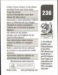 2010 Panini FIFA World Cup Stickers (Black Back) #236 Abdelkader Ghezzal Back