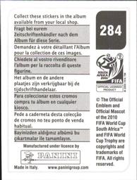 2010 Panini FIFA World Cup Stickers (Black Back) #284 David Carney Back
