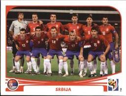 2010 Panini FIFA World Cup Stickers (Black Back) #296 Srbija - Team Front