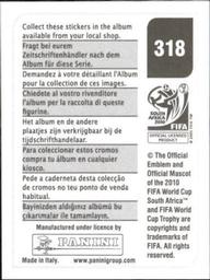 2010 Panini FIFA World Cup Stickers (Black Back) #318 John Mensah Back