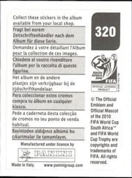 2010 Panini FIFA World Cup Stickers (Black Back) #320 Eric Addo Back