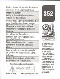 2010 Panini FIFA World Cup Stickers (Black Back) #352 Klaas-Jan Huntelaar Back