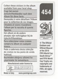 2010 Panini FIFA World Cup Stickers (Black Back) #454 Tony Lochhead Back