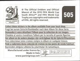 2010 Panini FIFA World Cup Stickers (Black Back) #505 Korea DPR - Team Back