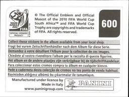 2010 Panini FIFA World Cup Stickers (Black Back) #600 Honduras - Team Back