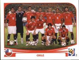 2010 Panini FIFA World Cup Stickers (Black Back) #619 Chile - Team Front