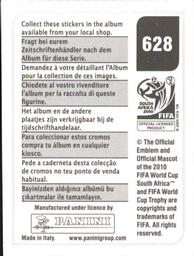 2010 Panini FIFA World Cup Stickers (Black Back) #628 Rodrigo Millar Back