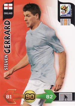 2010 Panini Adrenalyn XL World Cup (International Edition) #NNO Steven Gerrard Front