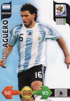 2010 Panini Adrenalyn XL World Cup (International Edition) #NNO Sergio Aguero Front