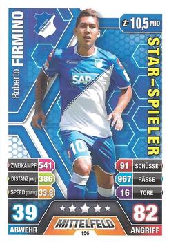 2014-15 Topps Match Attax Bundesliga #156 Roberto Firmino Front