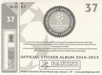 2014-15 Panini UEFA Champions League Stickers #37 Miguel Angel Moya Back