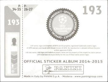 2014-15 Panini UEFA Champions League Stickers #193 Lisandro Lopez Back