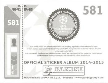 2014-15 Panini UEFA Champions League Stickers #581 Olexandr Kucher Back