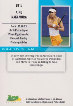 2008 Ace Authentic Grand Slam II #BT17 Aiko Nakamura Back