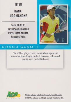 2008 Ace Authentic Grand Slam II #BT28 Danai Udomchoke Back