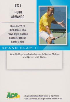 2008 Ace Authentic Grand Slam II #BT36 Hugo Armando Back