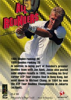 1996 Intrepid Blitz ATP #20 Jonas Bjorkman Back
