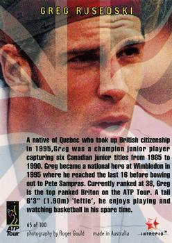 1996 Intrepid Blitz ATP #65 Greg Rusedski Back