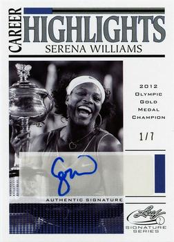 2017 Leaf Signature Series - Career Highlights Autographs Blue #CH-SW1 Serena Williams Front