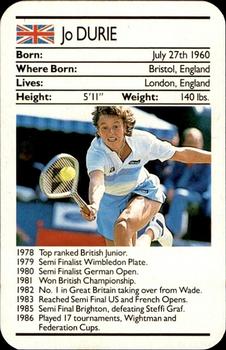 1987 Ace Fact Packs Sporting Greats - Tennis #NNO Jo Durie Front