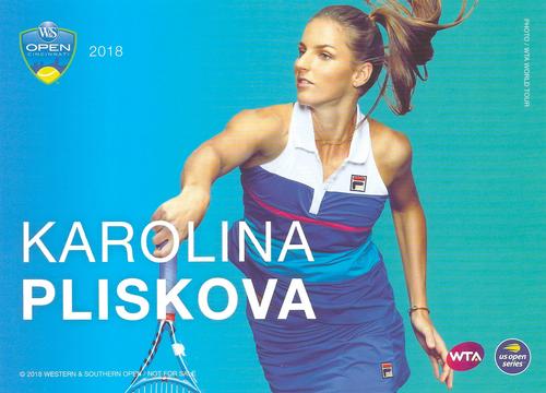 2018 Western & Southern Open Player Cards #NNO Karolina Pliskova Front