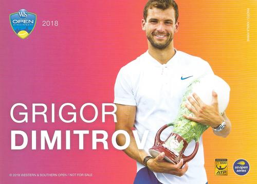 2018 Western & Southern Open Player Cards #NNO Grigor Dimitrov Front