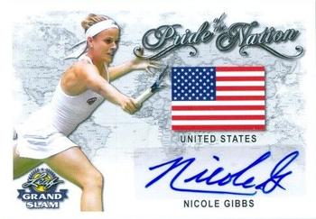 2018 Leaf Grand Slam - Pride of the Nation Autographs #PN-NG1 Nicole Gibbs Front