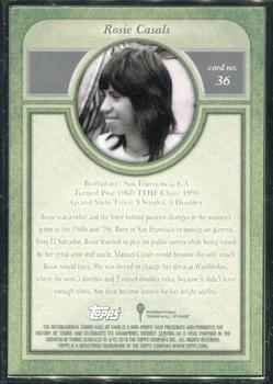 2020 Topps Transcendent Tennis Hall of Fame Collection #36 Rosie Casals Back
